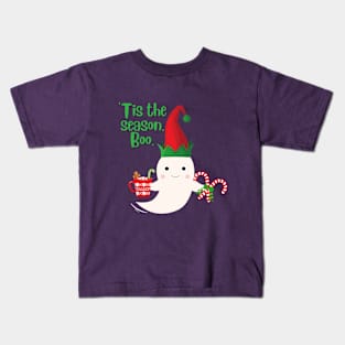 'Tis the Season, Boo Holiday Winter Ghost Kids T-Shirt